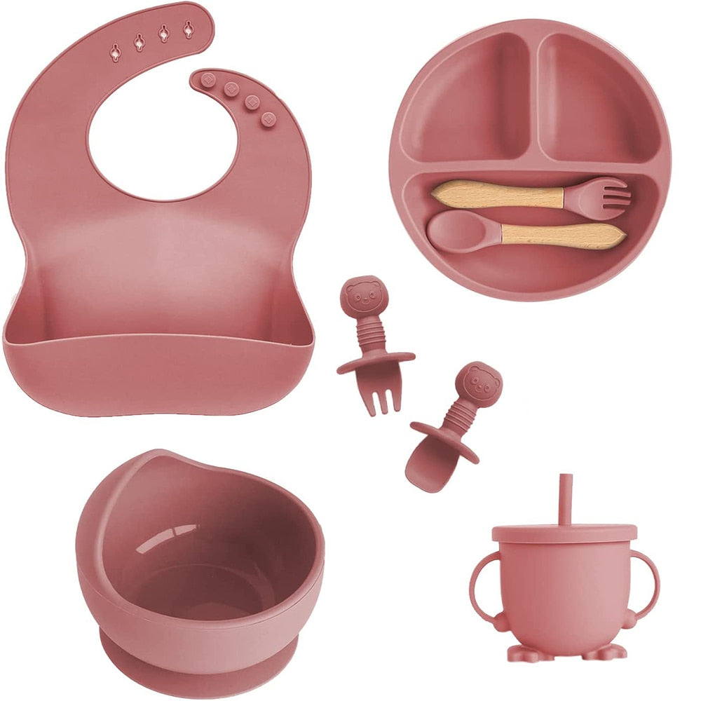 Set de Vajilla Infantil de Silicona para Bebés